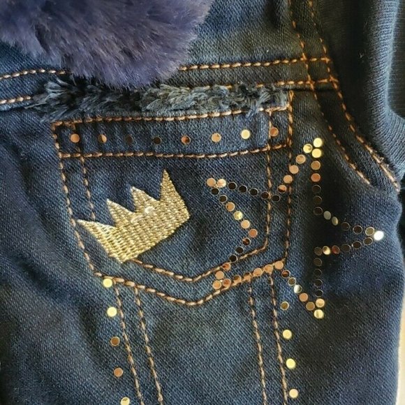 Mayoral Girls Baby 6m 68cm Jacket Jean Denim Gold - Picture 2 of 7